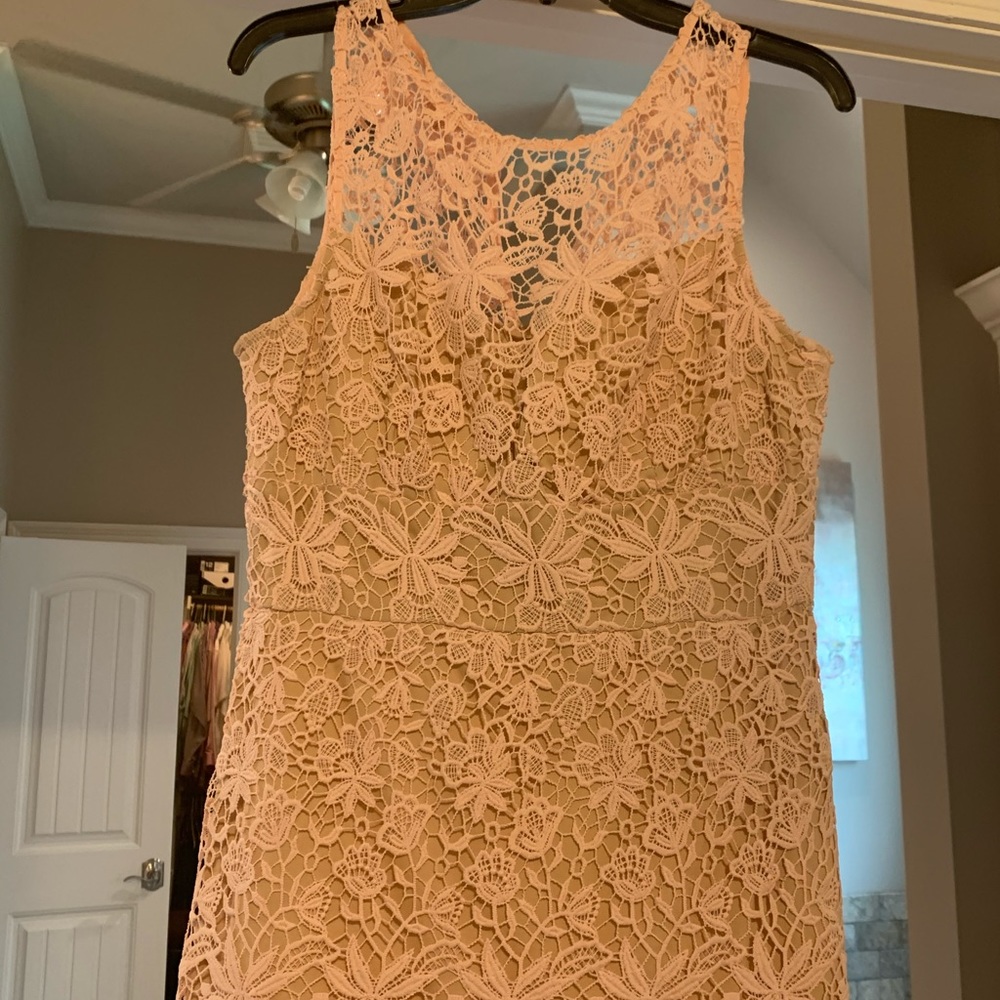 Blush pink and nude summer dress